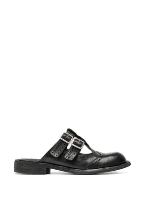 Officine Creative Rugged 117 flat mules - Black