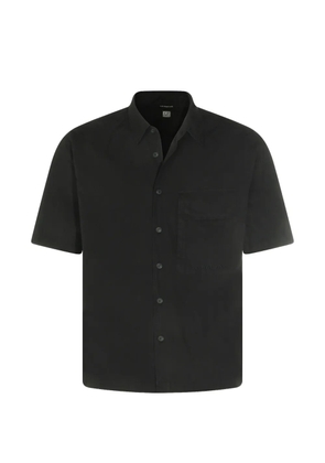 C.P. Company logo-embroidered chest-pocket shirt - Black