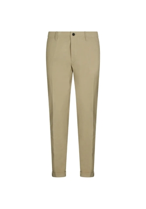 Incotex pressed-crease turn-up trousers - Neutrals