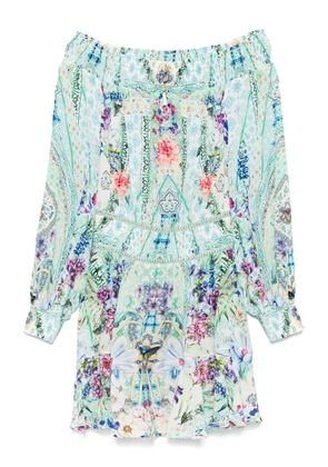 Camilla Sunrise In Sintra mini dress - Blue