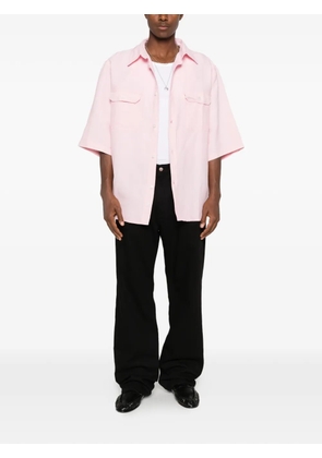 Willy Chavarria Corcoran short-sleeve flap-pocket shirt - Pink