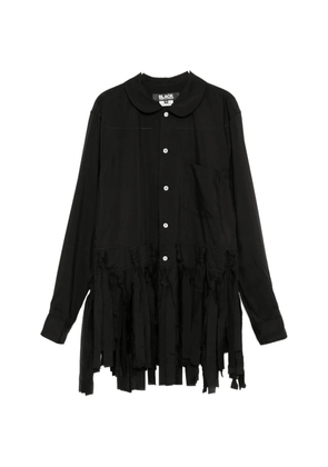 Comme Des Garçons Black knotted fringe-trim shirt