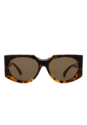 Max Mara Eyewear tortoiseshell geometric-frame sunglasses - Brown