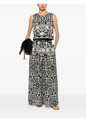 Weekend Max Mara Fanale floral-print cropped top - Black