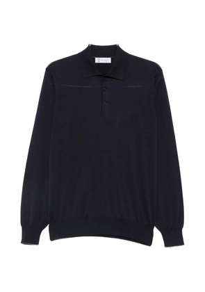 Brunello Cucinelli long-sleeve polo shirt - Blue