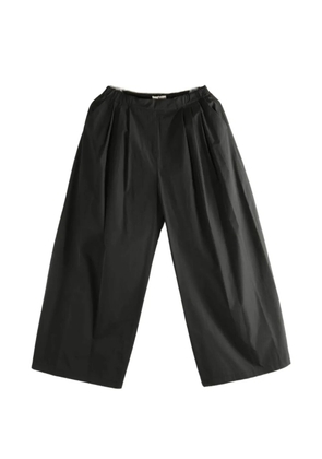 Amomento pleated wide-leg trousers - Black