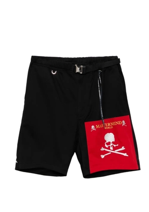 Mastermind World skull-embroidered shorts - Black