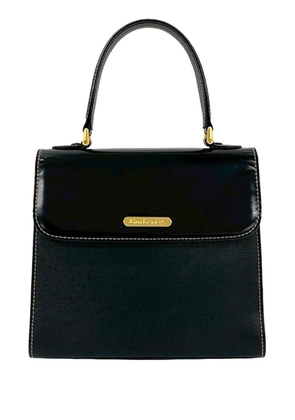 Burberry Pre-Owned 1980-1990 Leather Top Handle Bag handbag - Black