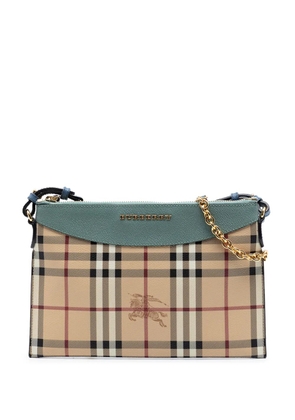 Burberry Pre-Owned 2000-2017 Haymarket Check Coated Canvas Peyton crossbody bag - Green