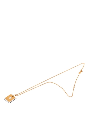 Hermès Pre-Owned 2021 Small Rose Gold Plated Swift As de Coeur Pendant Necklace costume necklace - Pink