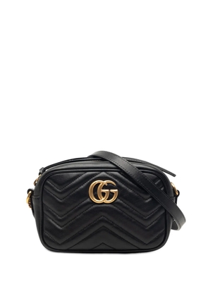 Gucci Pre-Owned 2016-2026 Mini GG Marmont Matelasse Leather crossbody bag - Black