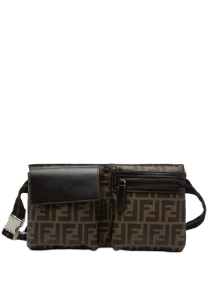 Fendi Pre-Owned 2010-2025 Zucca Canvas Double Pocket belt bag - Brown