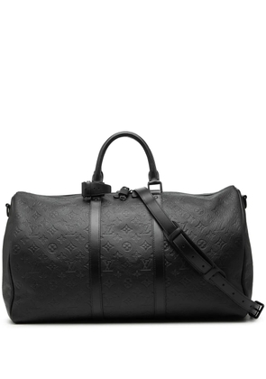 Louis Vuitton Pre-Owned 2019 Monogram Shadow Keepall Bandouliere 50 travel bag - Black