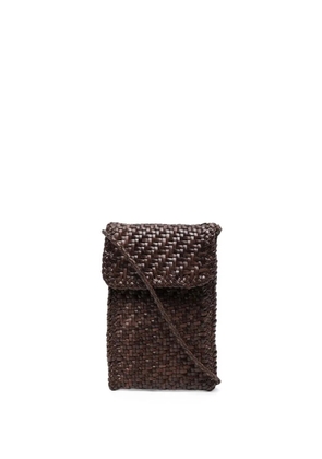 DRAGON DIFFUSION leather phone bag - Brown