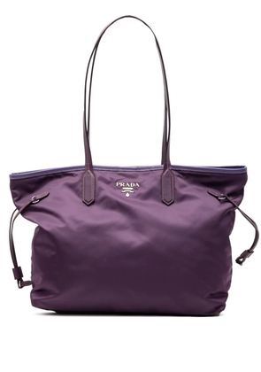 Prada Pre-Owned 2010-2026 Saffiano Trimmed Tessuto tote bag - Purple