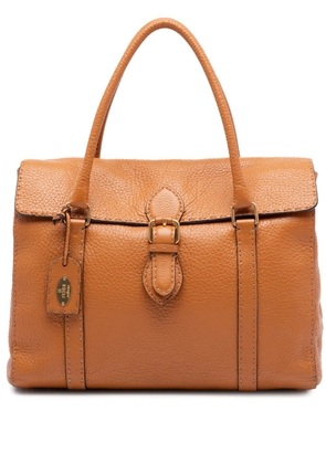 Fendi Pre-Owned 2010-2026 Large Leather Selleria Linda handbag - Brown