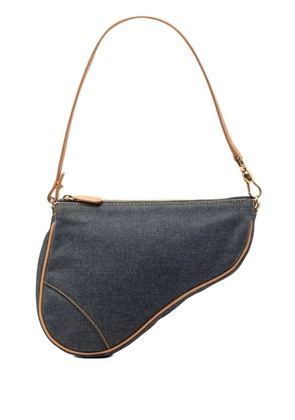 Christian Dior Pre-Owned 2001 Mini Denim Saddle Pochette shoulder bag - Blue