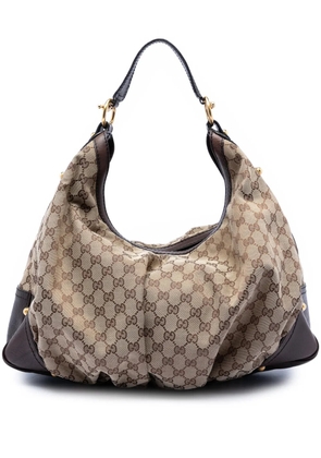 Gucci Pre-Owned 2016-2025 Large GG Canvas Jockey hobo bag - Neutrals
