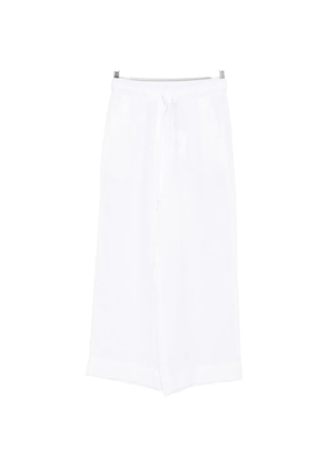 Marella drawstring linen trousers - White