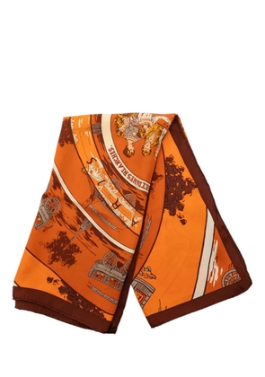 Hermès Pre-Owned 1990-2025 Jeu des Omnibus et Dames Blanches Silk Scarf scarves - Orange