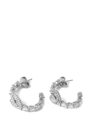 GUESS USA Beloved crystal-embellished heart earrings - Silver