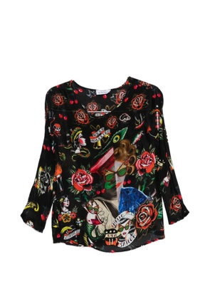 The Artistylist Old School graphic-print blouse - Black