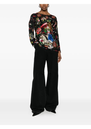 The Artistylist Old School graphic-print blouse - Black