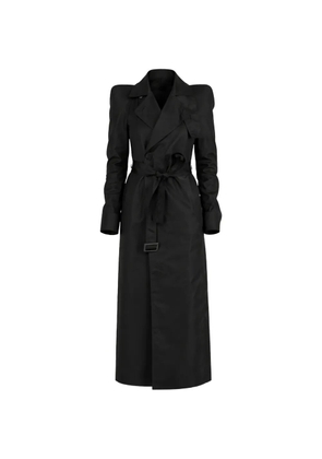 Rick Owens structured-shoulder belted coat - Black