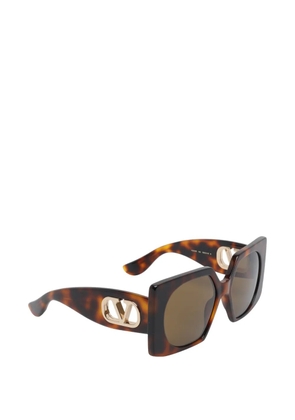 VALENTINO GARAVANI EYEWEAR VLogo Signature rectangle-frame sunglasses - Brown