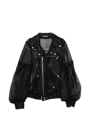 Comme Des Garçons Black mesh-panelled puff-sleeve jacket