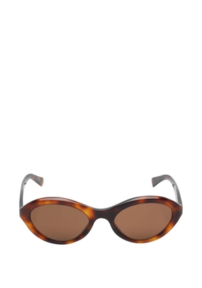 VALENTINO GARAVANI EYEWEAR VLogo Signature oval-frame sunglasses - Brown