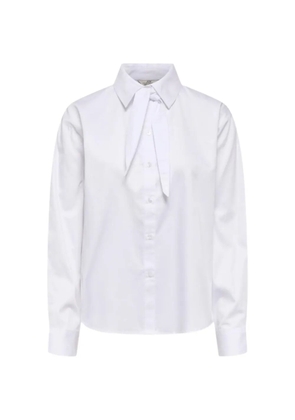 Jacqueline De Yong tie-neck shirt - White