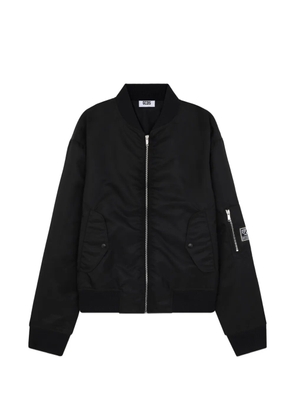 GCDS logo-patch bomber jacket - Black