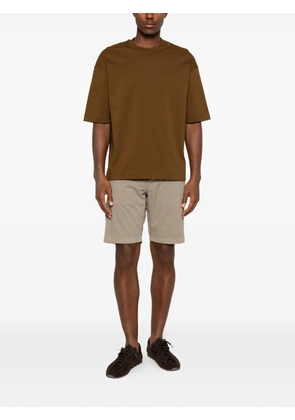 Emporio Armani logo-embroidered T-shirt - Brown