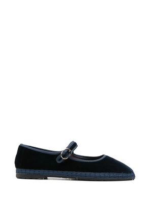 FLABELUS Molly velvet ballet flats - Blue