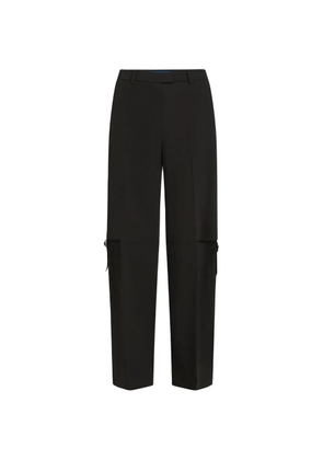 Karl Lagerfeld Jeans buckle-fastening cut-out trousers - Black