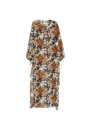 Anjuna floral-print cotton beach dress - Neutrals