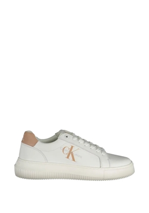 Calvin Klein Jeans monogram-logo sneakers - White