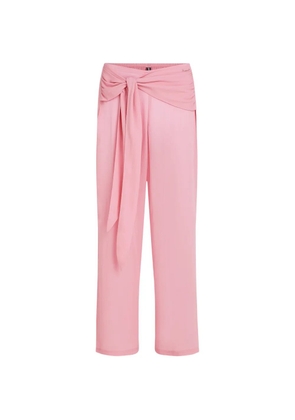 Karl Lagerfeld Signature waist-tie trousers - Pink