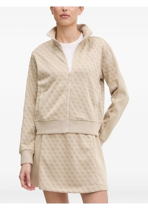 GUESS USA Maya monogram zip-up sweatshirt - Neutrals