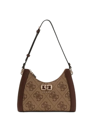GUESS USA logo pattern shoulder bag - Neutrals