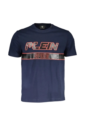 Plein Sport logo-print cotton T-shirt - Blue