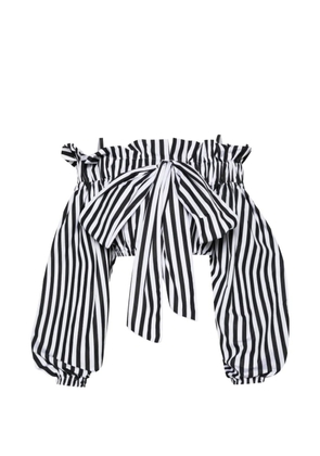 Patou striped off-shoulder blouse - Black
