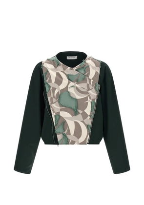 Kiko Kostadinov Csomor geometric-pattern blouson - Green