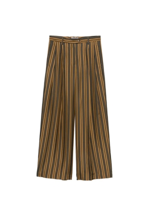 Alberto Biani vertical-stripe trousers - Brown