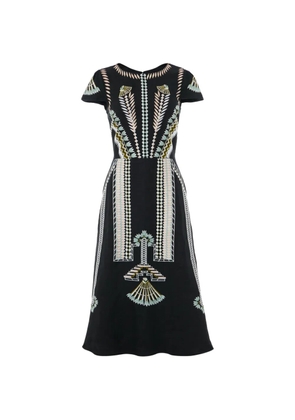 Temperley London Avalon embroidered linen dress - Black