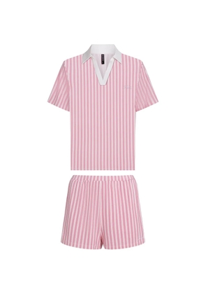Karl Lagerfeld Signature stripe-print pajamas - Pink