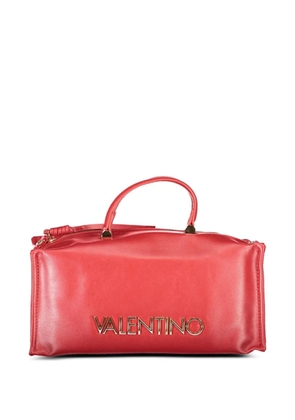 MARIO VALENTINO logo-lettering boxy tote bag - Red