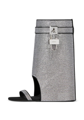 Givenchy Shark Lock crystal-embellished sandals - Silver