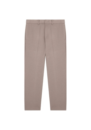 Emporio Armani belt-loop textured trousers - Grey